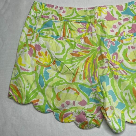Lilly Pulitzer Buttercup Scallop Shorts Elephant Ear Size 4 - Picture 7 of 8